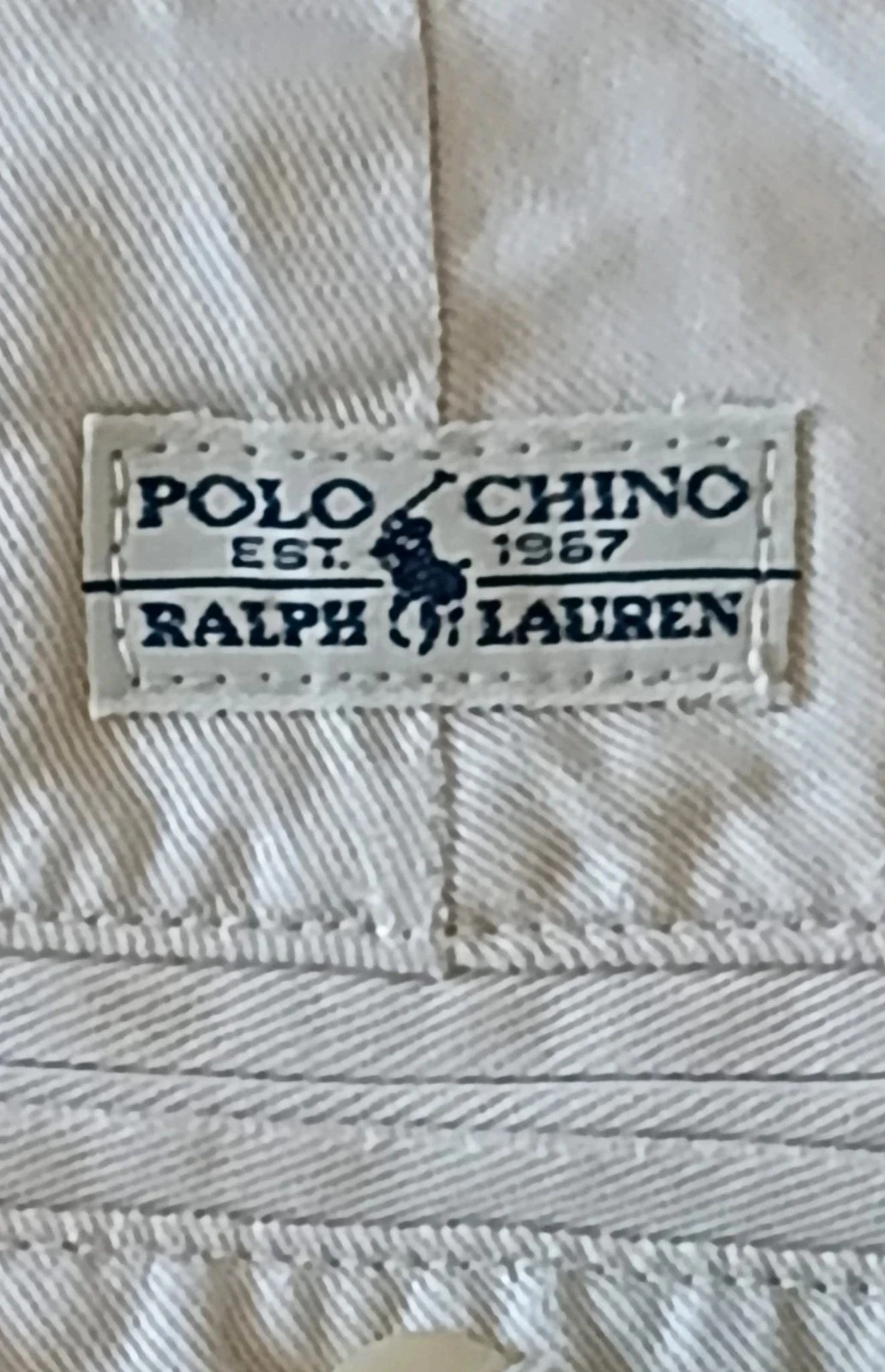 Short Vintage Polo Ralph Lauren Chino blanco roto Talla 33 – photo 7
